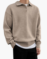 Woolen Button Half Zip