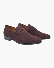 Old Money Suede Penny Loafers