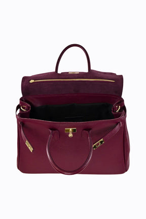 Borsa Elizabeth in Pelle Togo Borgogna