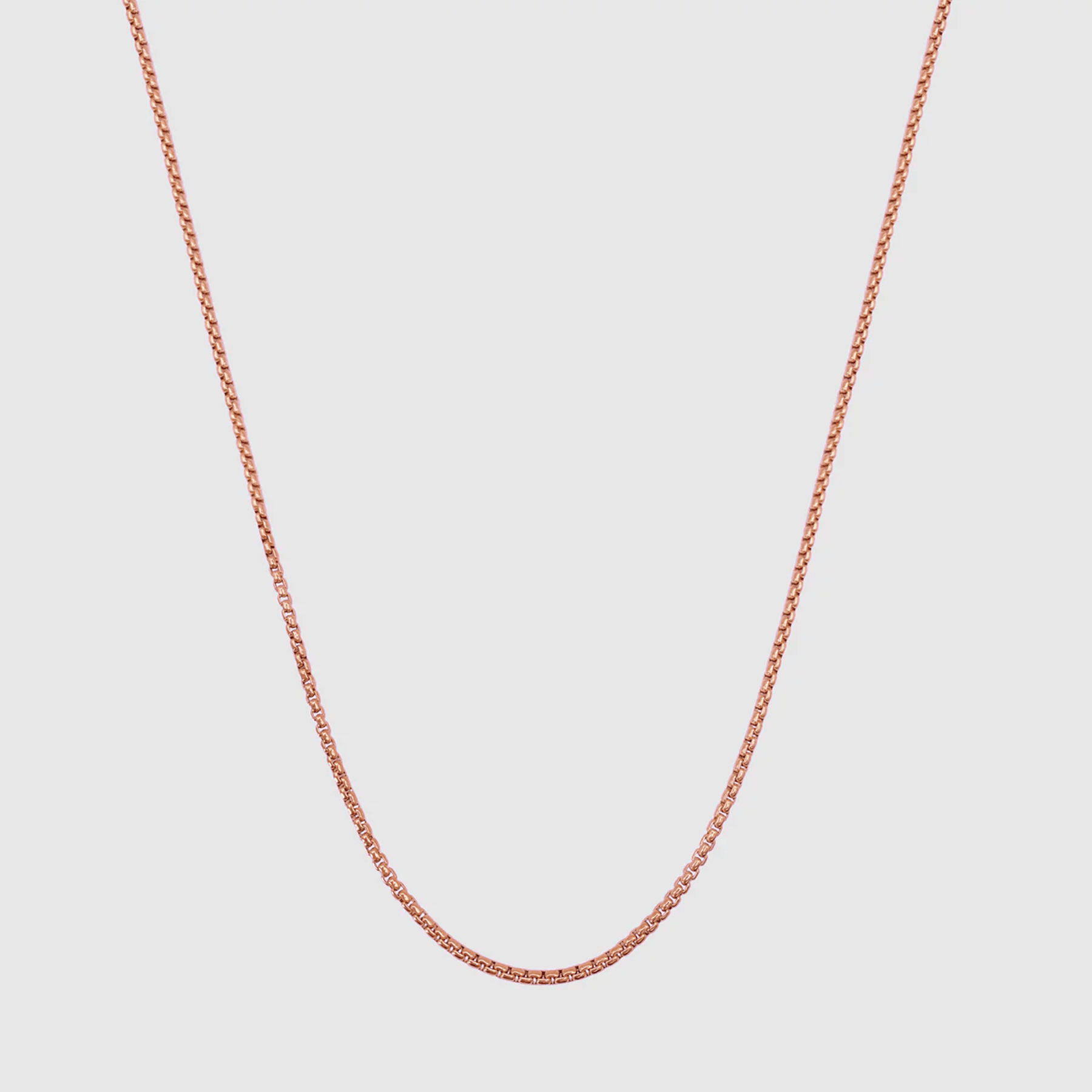 Round Box Chain (Rose Gold) 2mm