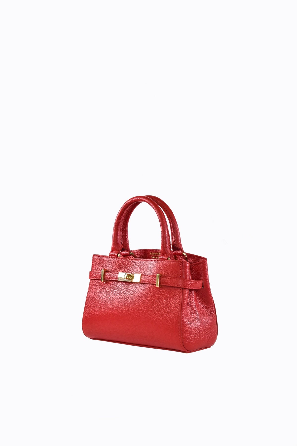 Borsa Valentine in pelle Togo Rossa