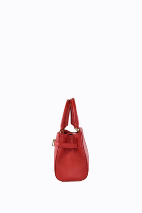 Borsa Valentine in pelle Togo Rossa